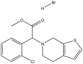 Methyl 2-(2-chlorophenyl)-2-(4,5-dihydrothieno[2,3-c]pyridin- 6(7H)-yl)acetate hydrobroMide Struktur