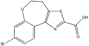 8-BroMo-4,5-dihydro-6-oxa-3-thia-1-aza-benzo[e]azulene-2-carboxylic acid Struktur