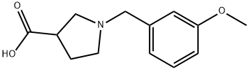 1-(3-METHOXYBENZYL)PYRROLIDINE-3-CARBOXYLICACID Struktur