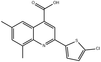 2-(5-CHLOROTHIEN-2-YL)-6,8-DIMETHYLQUINOLINE-4-CARBOXYLIC ACID Struktur