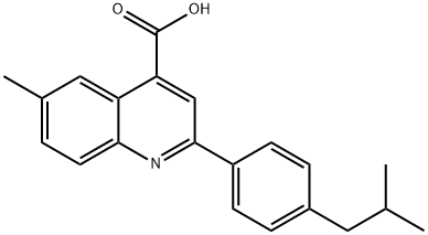 2-(4-ISOBUTYLPHENYL)-6-METHYLQUINOLINE-4-CARBOXYLIC ACID Struktur