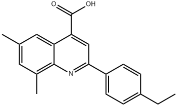 2-(4-ETHYLPHENYL)-6,8-DIMETHYLQUINOLINE-4-CARBOXYLIC ACID Struktur