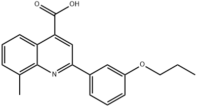 8-METHYL-2-(3-PROPOXYPHENYL)QUINOLINE-4-CARBOXYLIC ACID Struktur