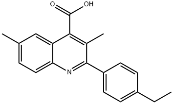 2-(4-ETHYLPHENYL)-3,6-DIMETHYLQUINOLINE-4-CARBOXYLIC ACID Struktur