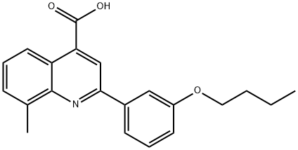 2-(3-BUTOXYPHENYL)-8-METHYLQUINOLINE-4-CARBOXYLICACID Struktur