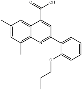 6,8-DIMETHYL-2-(2-PROPOXYPHENYL)QUINOLINE-4-CARBOXYLIC ACID Struktur