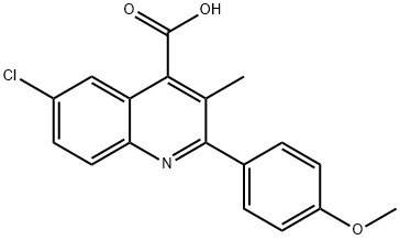 6-CHLORO-2-(4-METHOXYPHENYL)-3-METHYLQUINOLINE-4-CARBOXYLIC ACID Struktur