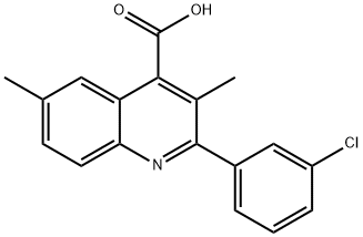 2-(3-CHLOROPHENYL)-3,6-DIMETHYLQUINOLINE-4-CARBOXYLIC ACID Struktur