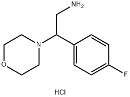 2-(4-FLUORO-PHENYL)-2-MORPHOLIN-4-YL-ETHYLAMINEHYDROCHLORIDE Struktur