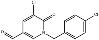 5-chloro-1-(4-chlorobenzyl)-6-oxo-1,6-dihydro-3-pyridinecarbaldehyde Struktur