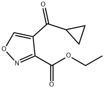 ethyl 4-(cyclopropylcarbonyl)-3-isoxazolecarboxylate Struktur