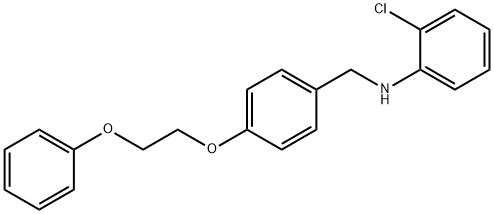 2-Chloro-N-[4-(2-phenoxyethoxy)benzyl]aniline Struktur