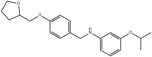 3-Isopropoxy-N-[4-(tetrahydro-2-furanylmethoxy)-benzyl]aniline Struktur