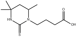 4-(4,4,6-Trimethyl-2-thioxotetrahydropyrimidin-1(2H)-yl)butanoic acid Struktur