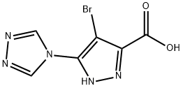 4-Bromo-3-(4H-1,2,4-triazol-4-yl)-1H-pyrazole-5-carboxylic acid Struktur