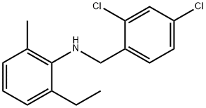 N-(2,4-Dichlorobenzyl)-2-ethyl-6-methylaniline Struktur