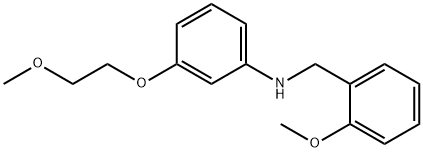 N-(2-Methoxybenzyl)-3-(2-methoxyethoxy)aniline Struktur