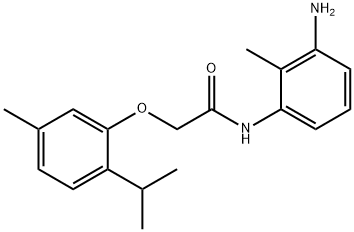 N-(3-Amino-2-methylphenyl)-2-(2-isopropyl-5-methylphenoxy)acetamide Struktur