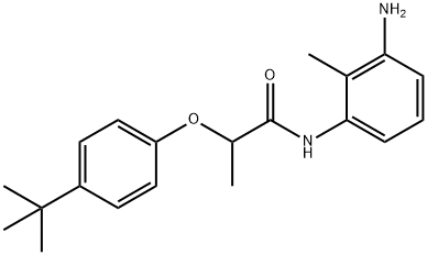 N-(3-Amino-2-methylphenyl)-2-[4-(tert-butyl)-phenoxy]propanamide Struktur