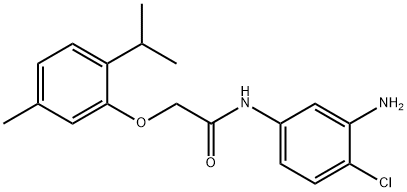 N-(3-Amino-4-chlorophenyl)-2-(2-isopropyl-5-methylphenoxy)acetamide Struktur