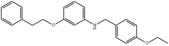 N-(4-Ethoxybenzyl)-3-(phenethyloxy)aniline Struktur