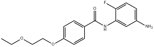 N-(5-Amino-2-fluorophenyl)-4-(2-ethoxyethoxy)-benzamide Struktur