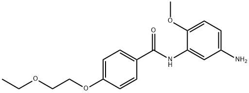 N-(5-Amino-2-methoxyphenyl)-4-(2-ethoxyethoxy)-benzamide Struktur