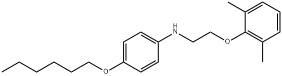 N-[2-(2,6-Dimethylphenoxy)ethyl]-4-(hexyloxy)aniline Struktur