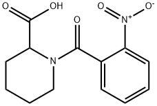 1-(2-nitrobenzoyl)piperidine-2-carboxylic acid Struktur