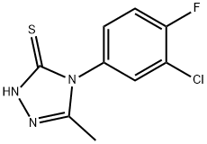 4-(3-chloro-4-fluorophenyl)-5-methyl-4H-1,2,4-triazole-3-thiol Struktur