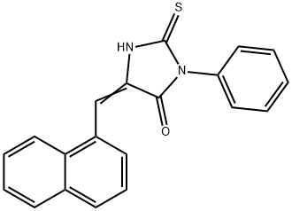 (5E)-2-mercapto-5-(1-naphthylmethylene)-3-phenyl-3,5-dihydro-4H-imidazol-4-one Struktur