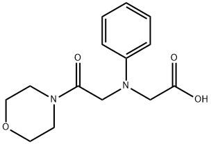 [(2-morpholin-4-yl-2-oxoethyl)(phenyl)amino]acetic acid Struktur