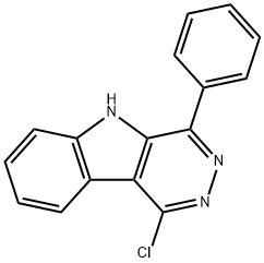 1-chloro-4-phenyl-5H-pyridazino[4,5-b]indole Struktur