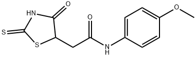 2-(2-mercapto-4-oxo-4,5-dihydro-1,3-thiazol-5-yl)-N-(4-methoxyphenyl)acetamide Struktur