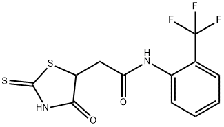 2-(2-mercapto-4-oxo-4,5-dihydro-1,3-thiazol-5-yl)-N-[2-(trifluoromethyl)phenyl]acetamide Struktur