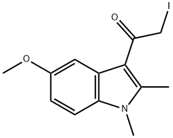 2-iodo-1-(5-methoxy-1,2-dimethyl-1H-indol-3-yl)ethanone Struktur