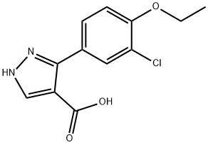 3-(3-chloro-4-ethoxyphenyl)-1H-pyrazole-4-carboxylic acid Struktur