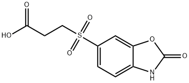 3-[(2-oxo-2,3-dihydro-1,3-benzoxazol-6-yl)sulfonyl]propanoic acid Struktur