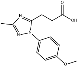 3-[1-(4-methoxyphenyl)-3-methyl-1H-1,2,4-triazol-5-yl]propanoic acid Struktur