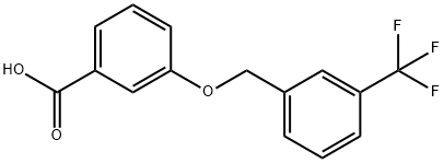 3-{[3-(trifluoromethyl)benzyl]oxy}benzoic acid Struktur