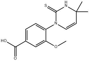 4-(2-mercapto-4,4-dimethylpyrimidin-1(4H)-yl)-3-methoxybenzoic acid Struktur