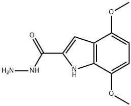 4,7-dimethoxy-1H-indole-2-carbohydrazide Struktur