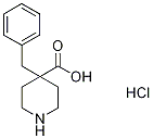 4-benzylpiperidine-4-carboxylic acid hydrochloride Struktur