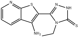 5-(3-aminothieno[2,3-b]pyridin-2-yl)-4-ethyl-4H-1,2,4-triazole-3-thiol Struktur