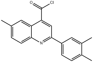 2-(3,4-dimethylphenyl)-6-methylquinoline-4-carbonyl chloride Struktur