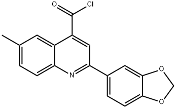 2-(1,3-benzodioxol-5-yl)-6-methylquinoline-4-carbonyl chloride Struktur