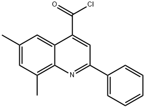 6,8-dimethyl-2-phenylquinoline-4-carbonyl chloride Struktur