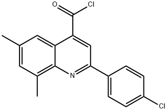 2-(4-chlorophenyl)-6,8-dimethylquinoline-4-carbonyl chloride Struktur