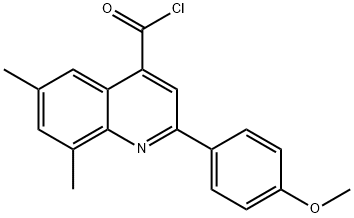 2-(4-methoxyphenyl)-6,8-dimethylquinoline-4-carbonyl chloride Struktur