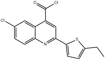 6-chloro-2-(5-ethyl-2-thienyl)quinoline-4-carbonyl chloride Struktur